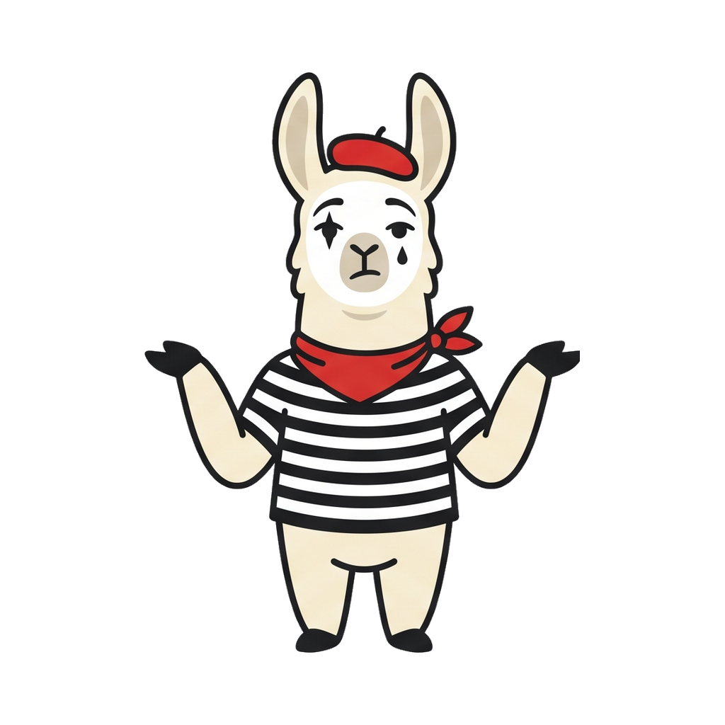 The FauxClaude mime llama